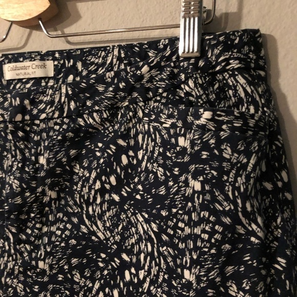 Coldwater Creek navy patterned cropped pants - Picture 5 of 15